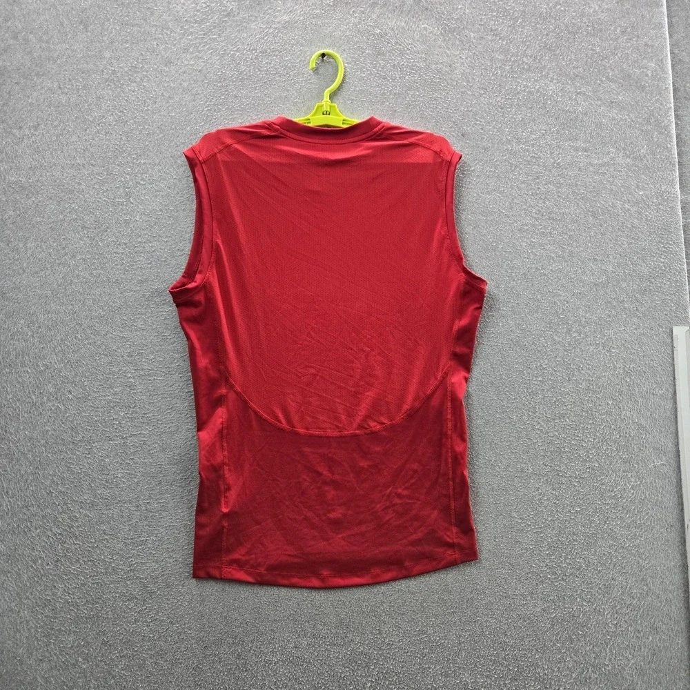 Adidas Men Shirt 2XL Red‎ Activewear Logo Sleeveless